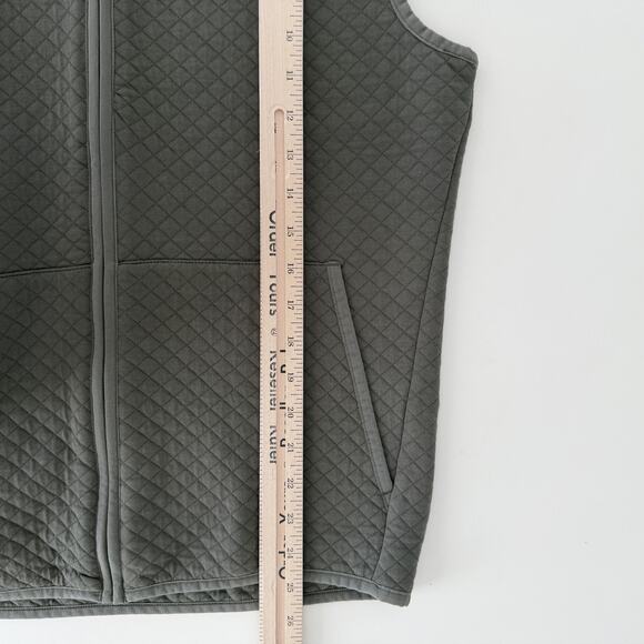 Rhone Vest Mens Small Green Gramercy Quilted Cotton Full Zip Classic Fit Golf - Picture 12 of 12